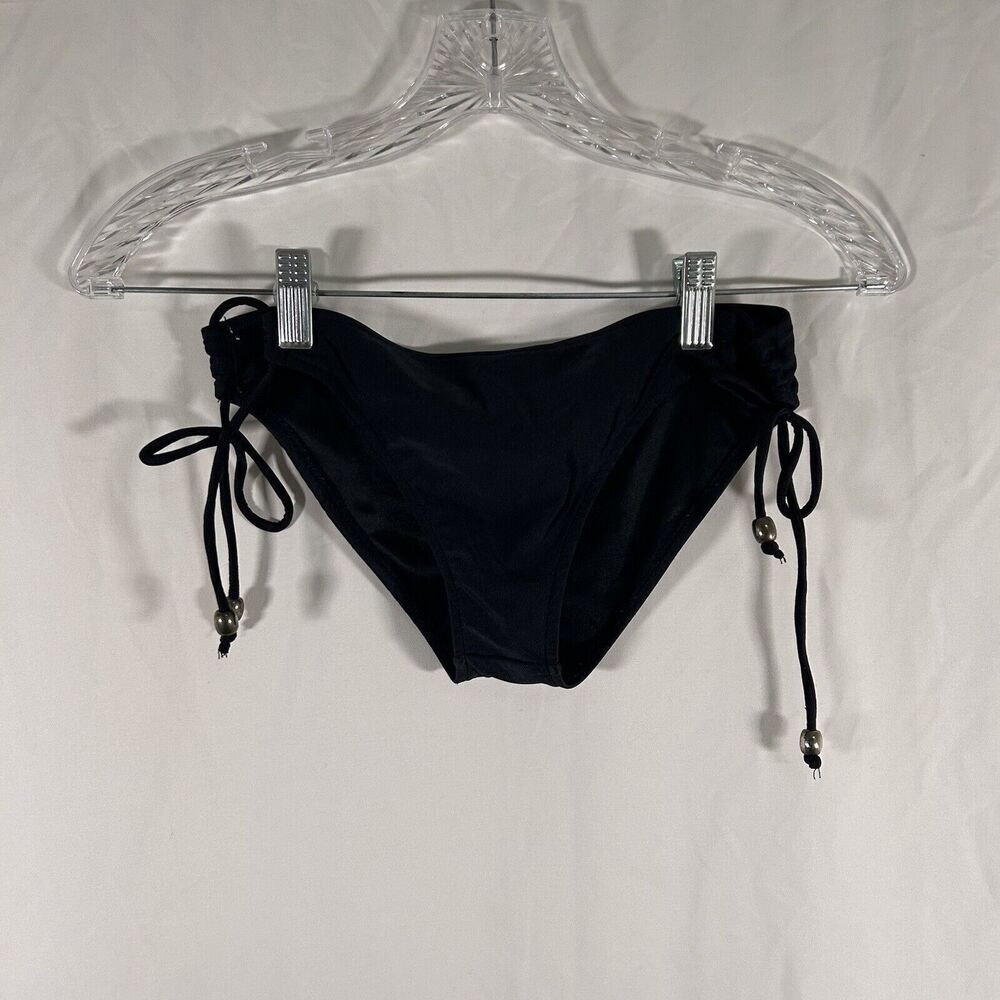 Lotta Stensson Peace Bikini Bottom Women's Small Solid Black Tie